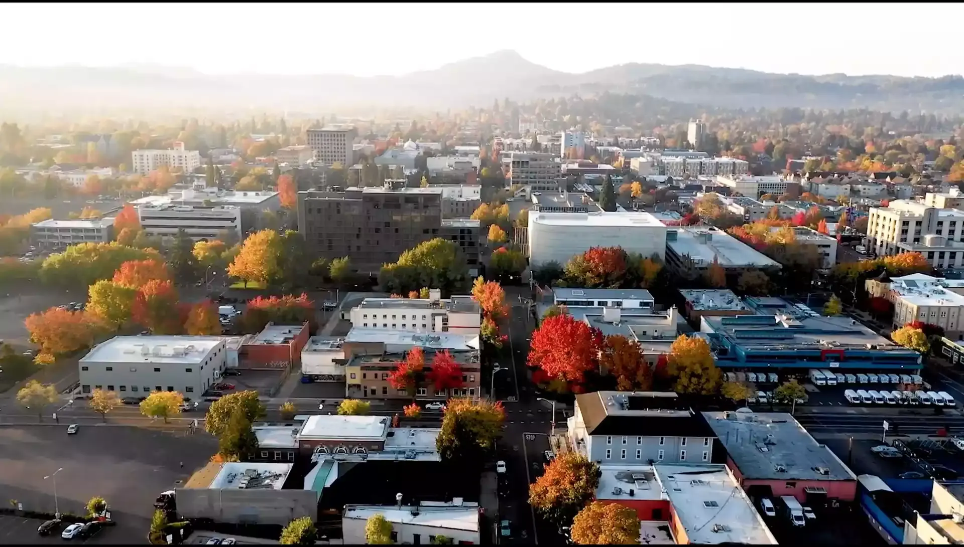 Aerial view of Eugene, Oregon